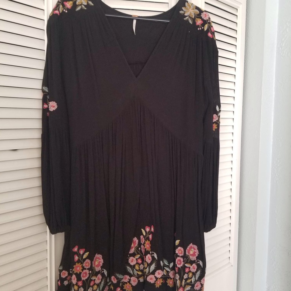 Embroidered Free People Tunic/Dress  Small